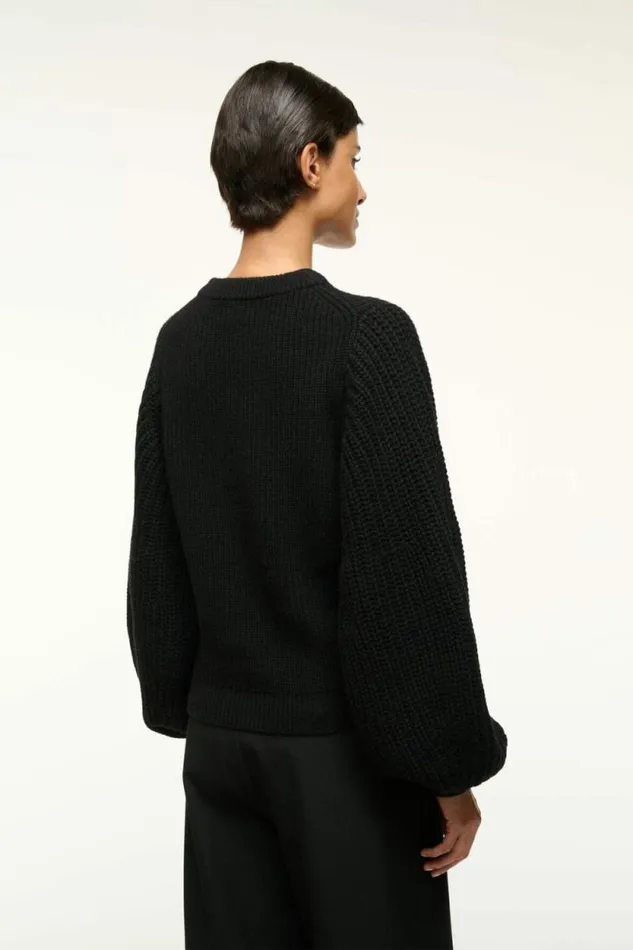 STAUD The Knit Shop AURA SWEATER Black 8211 Women