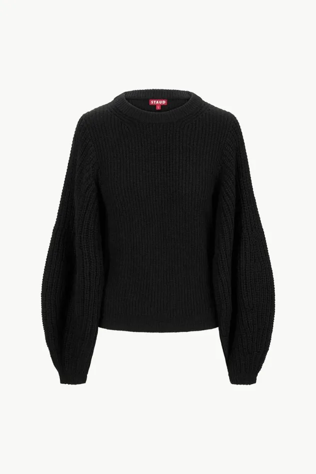 STAUD The Knit Shop AURA SWEATER Black 8211 Women