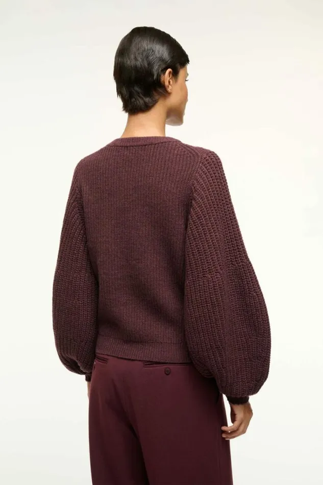 STAUD The Knit Shop AURA SWEATER Merlot 8211 Women