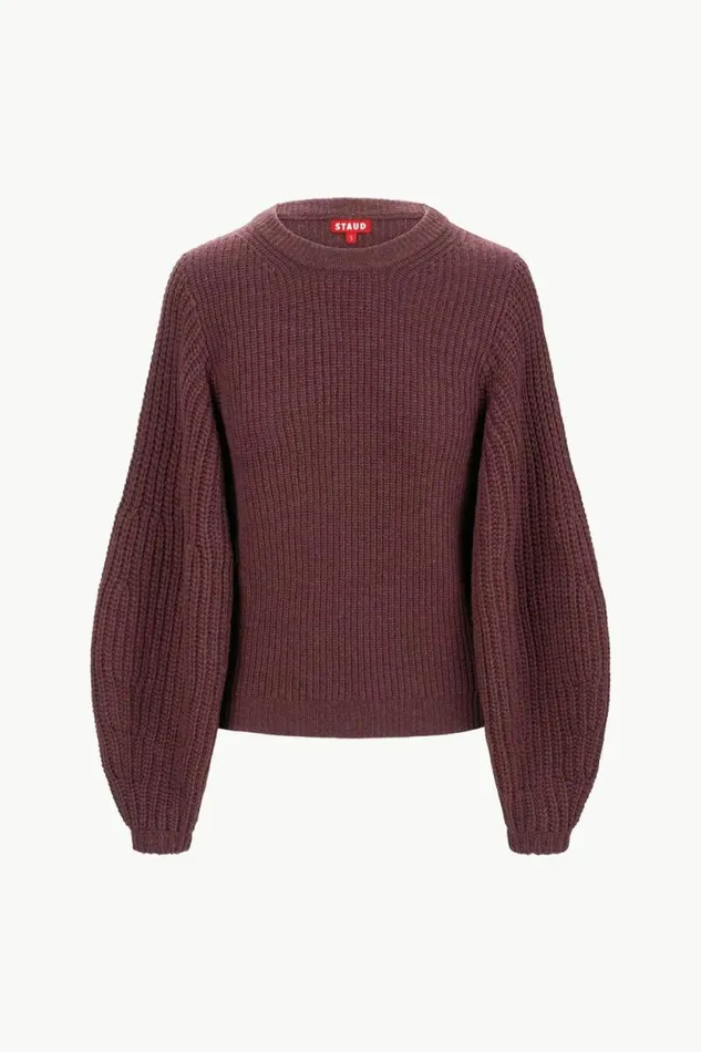 STAUD The Knit Shop AURA SWEATER Merlot 8211 Women