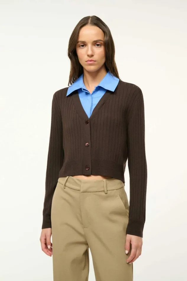 STAUD The Knit Shop WALLIS SWEATER Earth Cornflower 8211 Women