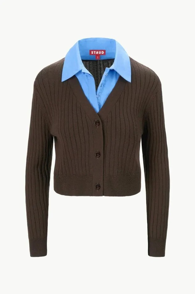 STAUD The Knit Shop WALLIS SWEATER Earth Cornflower 8211 Women