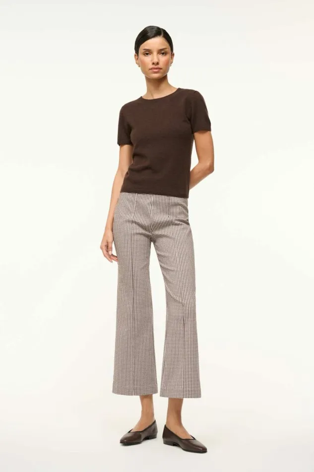 STAUD Tops EASY CASHMERE TEE Dark Chocolate 8211 Women
