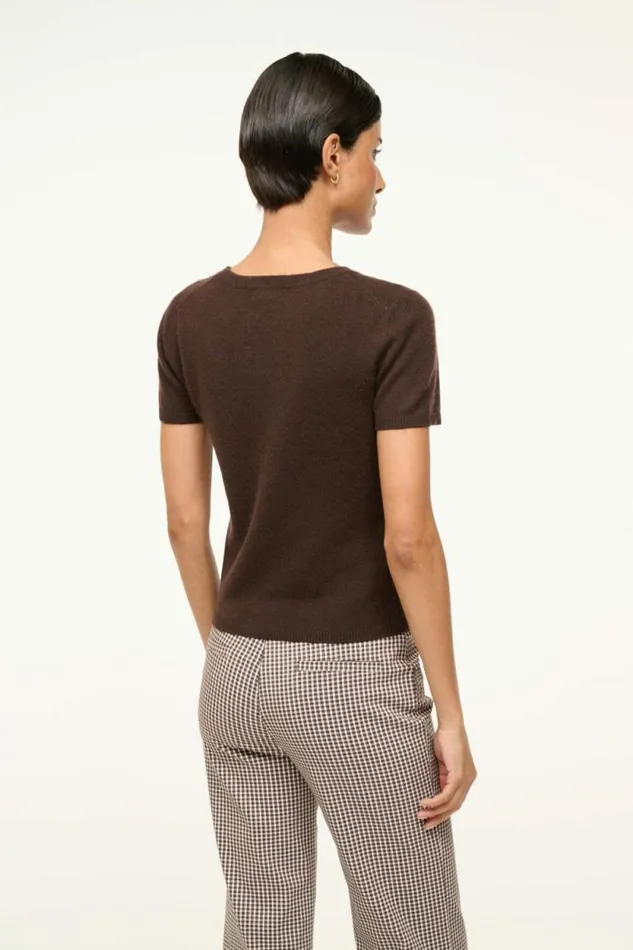 STAUD Tops EASY CASHMERE TEE Dark Chocolate 8211 Women STAUD Tops EASY CASHMERE TEE Dark Chocolate 8211 Women