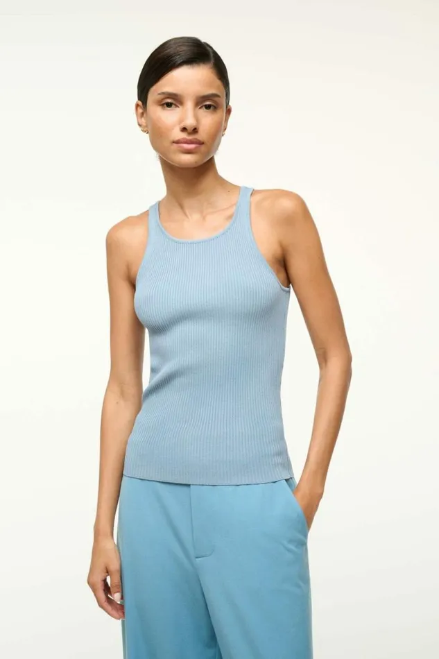 STAUD Tops IBISCO TANK Slate Blue 8211 Women