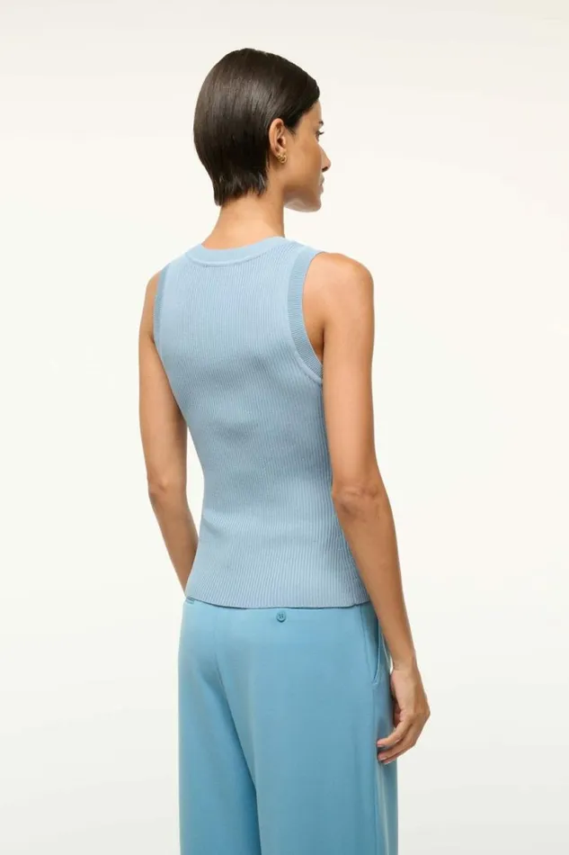 STAUD Tops JULIETTE TOP Slate Blue 8211 Women STAUD Tops JULIETTE TOP Slate Blue 8211 Women
