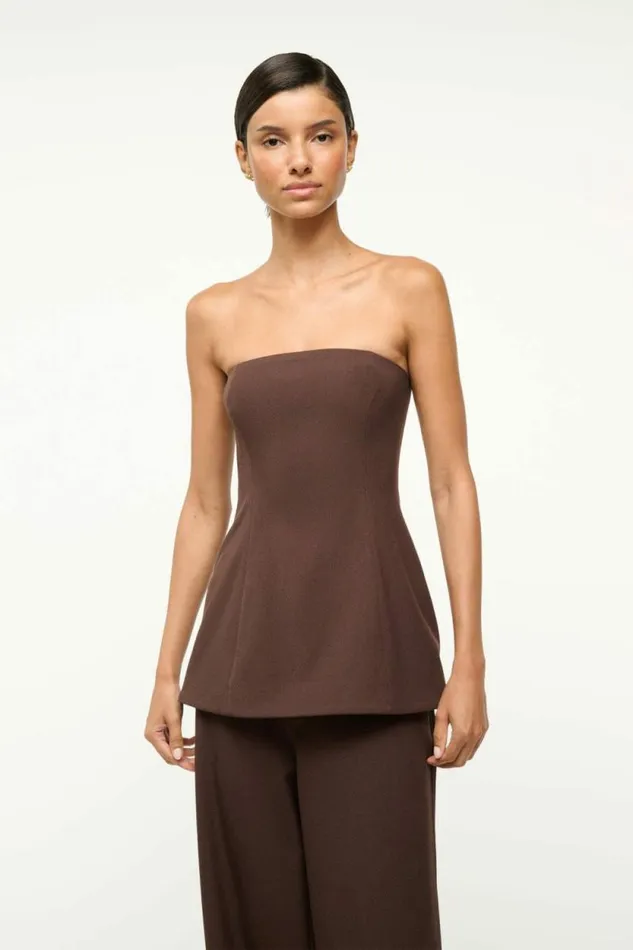 STAUD Tops SILVIA TOP Dark Chocolate 8211 Women