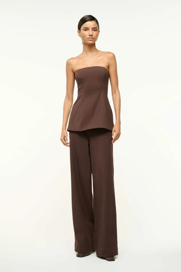 STAUD Tops SILVIA TOP Dark Chocolate 8211 Women STAUD Tops SILVIA TOP Dark Chocolate 8211 Women