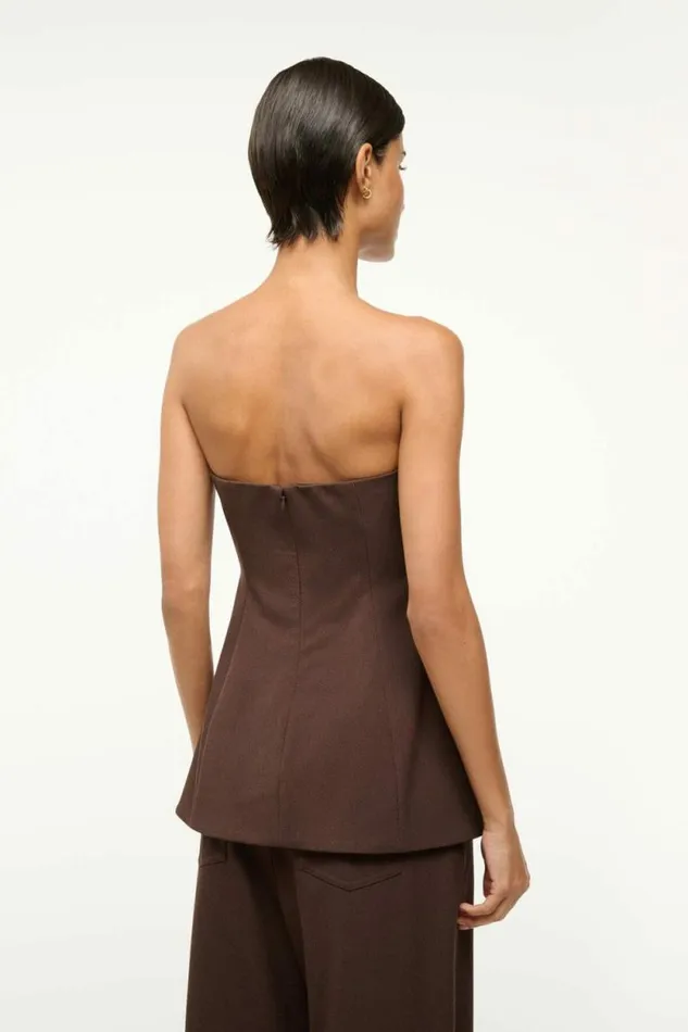 STAUD Tops SILVIA TOP Dark Chocolate 8211 Women STAUD Tops SILVIA TOP Dark Chocolate 8211 Women