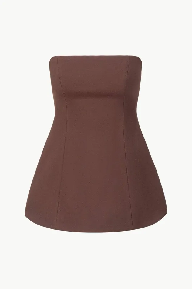 STAUD Tops SILVIA TOP Dark Chocolate 8211 Women STAUD Tops SILVIA TOP Dark Chocolate 8211 Women