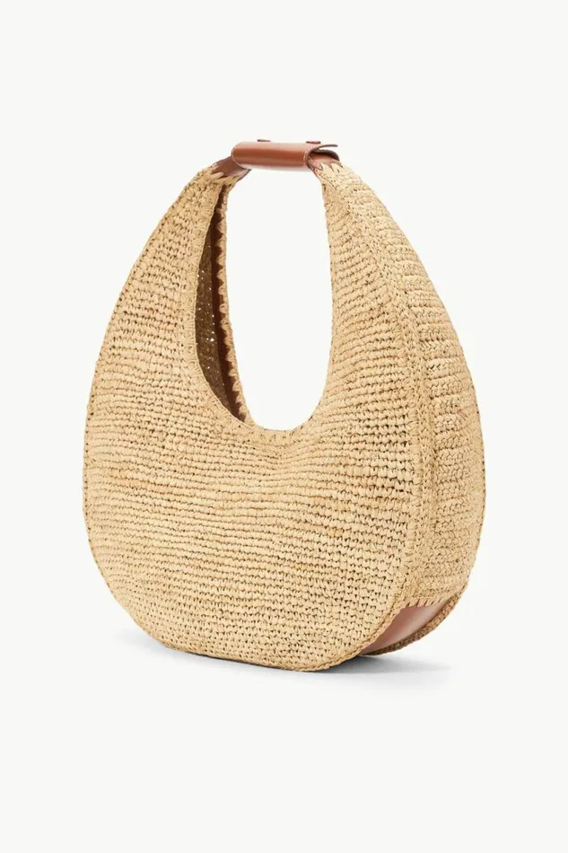 STAUD Totes LARGE RAFFIA MOON BAG Natural Raffia 8211 Women STAUD Totes LARGE RAFFIA MOON BAG Natural Raffia 8211 Women