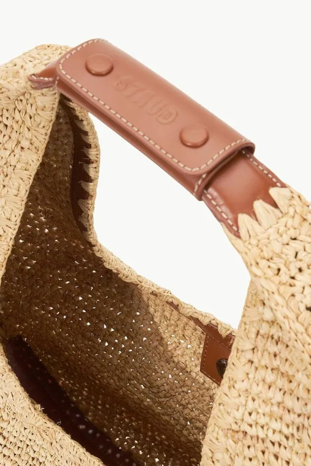 STAUD Totes LARGE RAFFIA MOON BAG Natural Raffia 8211 Women STAUD Totes LARGE RAFFIA MOON BAG Natural Raffia 8211 Women