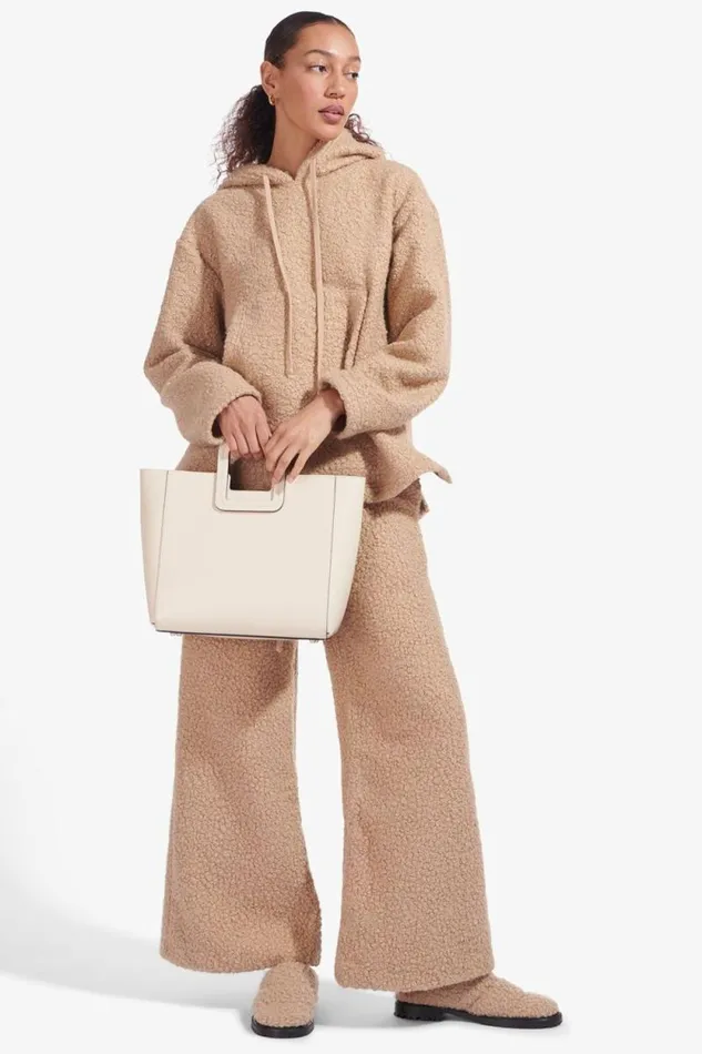 STAUD Totes SHIRLEY LEATHER BAG Cream 8211 Women
