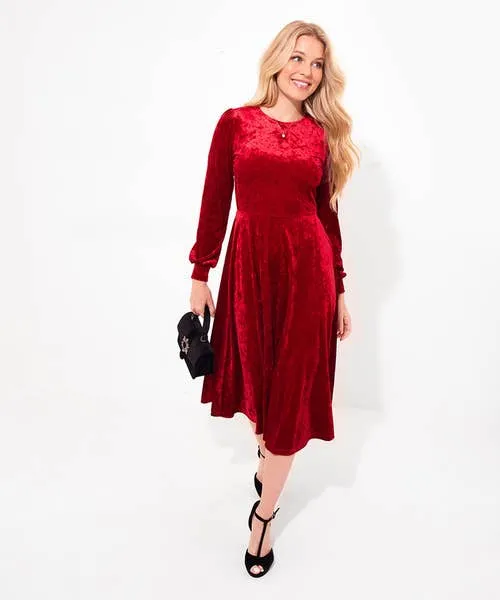 Stella Velour Dress Red Dresses Joebrowns Apparel Stella Velour Dress Red Dresses Joebrowns Apparel