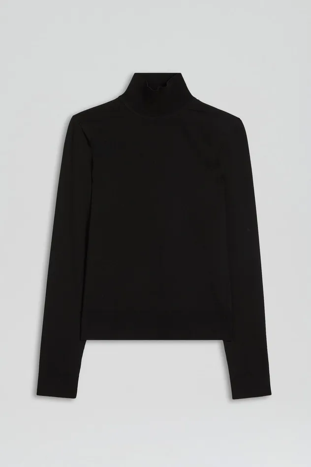 Sweaters Women MICRO KNIT LONG SLEEVE SWEATER BLACK Scanlan Theodore