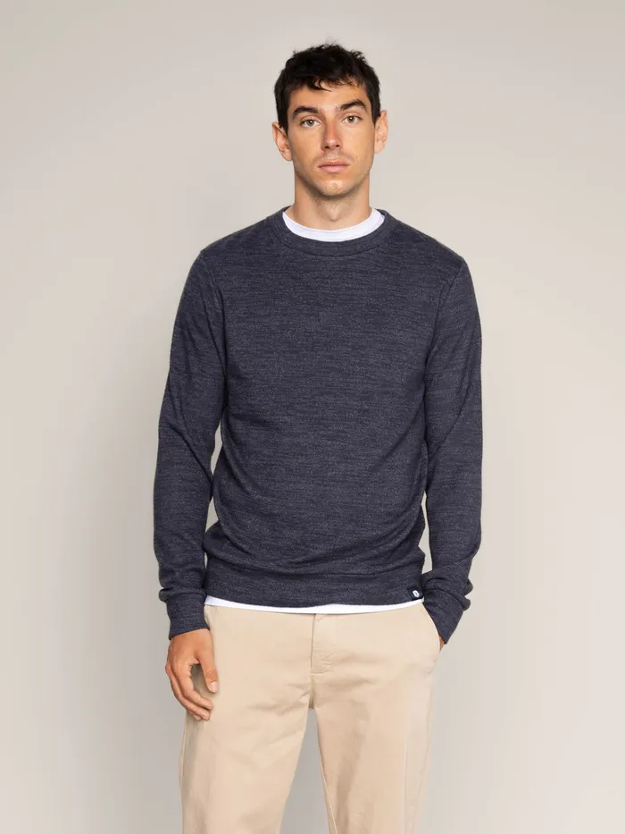 Sweatshirts Men MOS MOSH MMGAbel Crew Brush Sweat Navy Melange