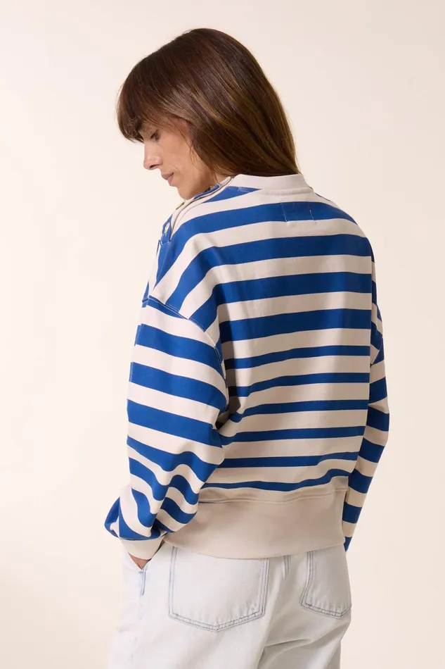 Sweatshirts Women Leon and Harper Siena Stripe Sweatshirt Off White
