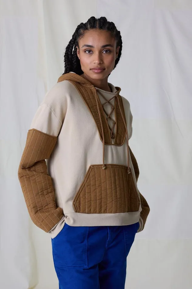 Sweatshirts Women Leon and Harper Strong Mix Sweatshirt Sand