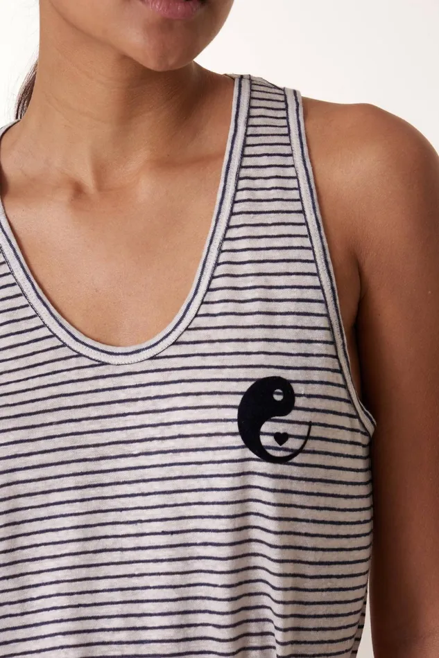 TShirts and Tops Women Leon and Harper Deborah Linen Tank Top Grey