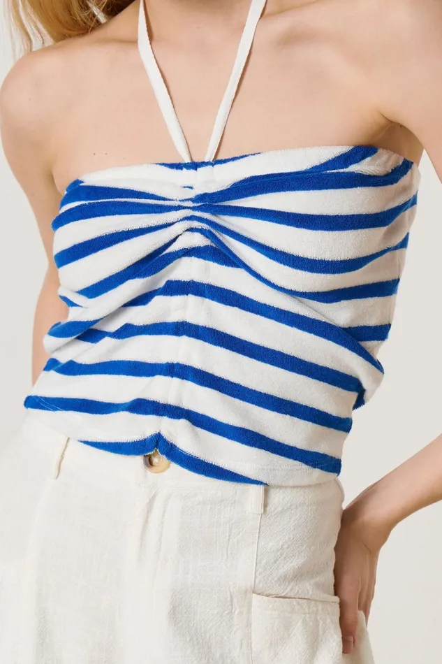 TShirts and Tops Women Leon and Harper TShirt Touch Stripe Blue