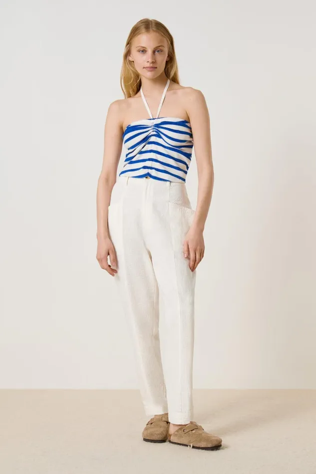 TShirts and Tops Women Leon and Harper TShirt Touch Stripe Blue