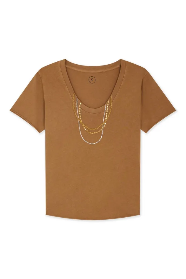 TShirts and Tops Women Leon and Harper Tizia Diamond TShirt Camel