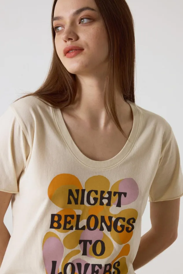 TShirts and Tops Women Leon and Harper Tizia Night TShirt Off White