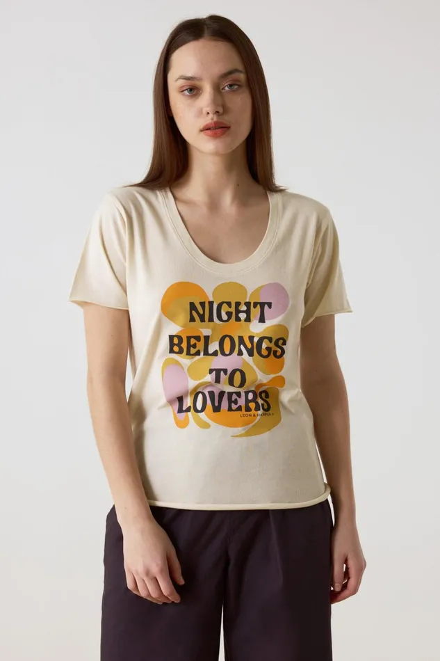 TShirts and Tops Women Leon and Harper Tizia Night TShirt Off White