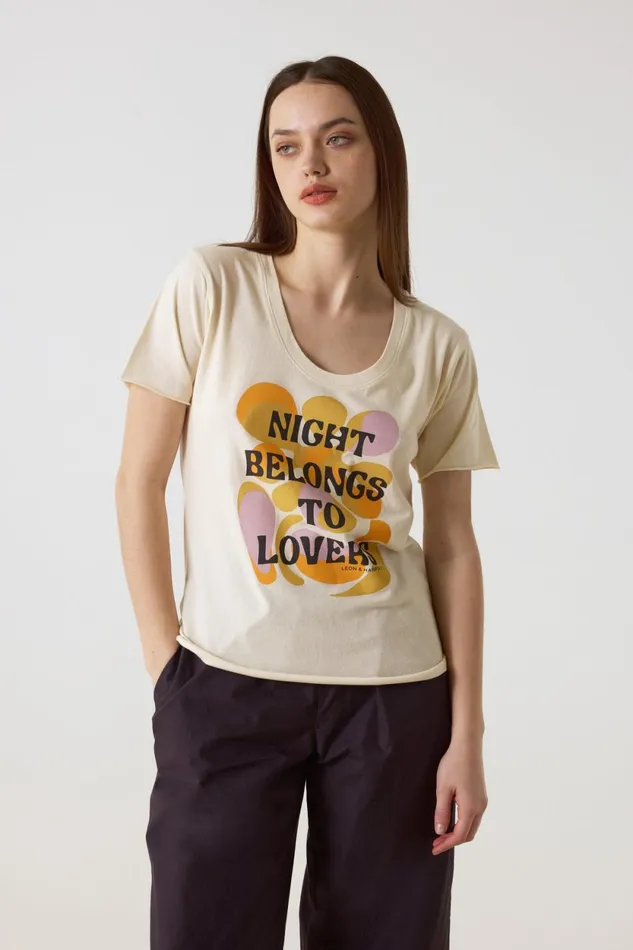 TShirts and Tops Women Leon and Harper Tizia Night TShirt Off White