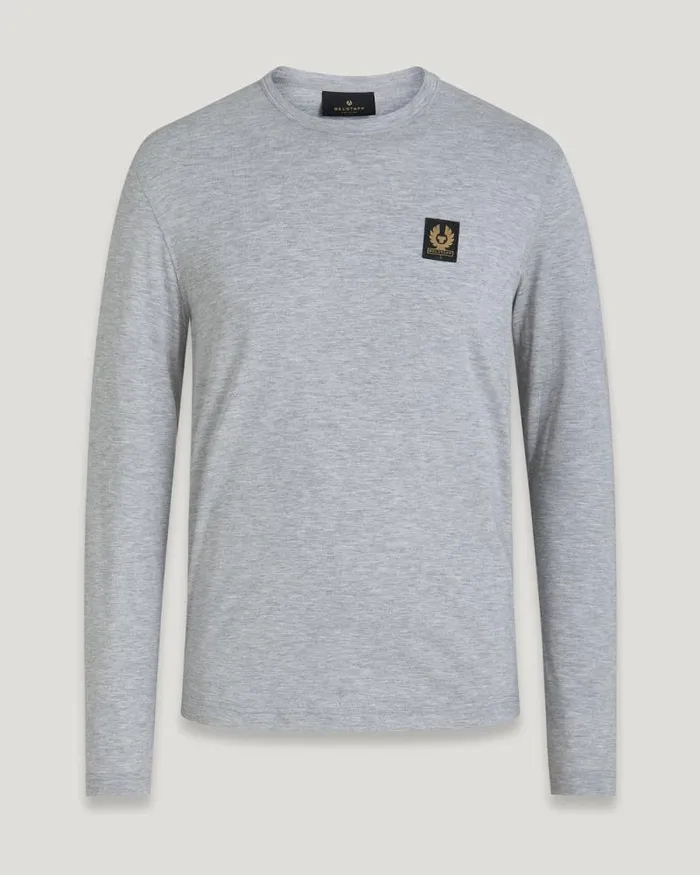 TShirts Men Belstaff Belstaff Long Sleeved TShirt Old Silver Heather