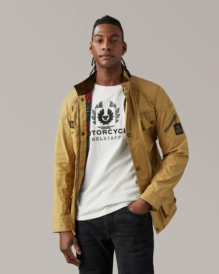 TShirts Men Belstaff Motorcycle Build Up TShirt Bone TShirts Men Belstaff Motorcycle Build Up TShirt Bone