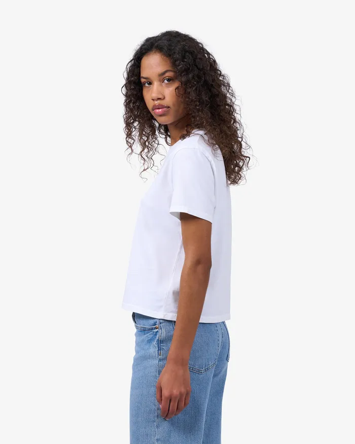 TShirts Women Organic Boxy Crop Tee 8211 Soft Lavender Colorfulstandard