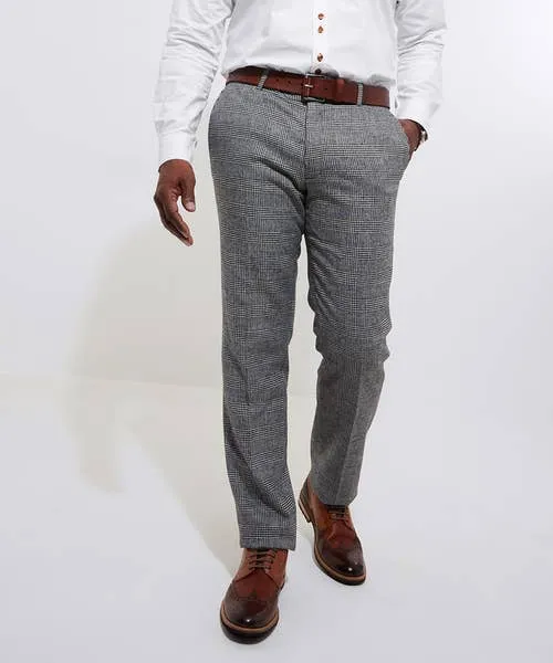 Tailoring Marvellous Mix Trousers Grey Joebrowns Apparel
