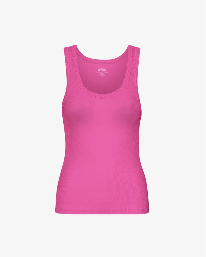 Tank Tops Colorfulstandard Women Women Organic Rib Tank Top 8211 Bubblegum Pink