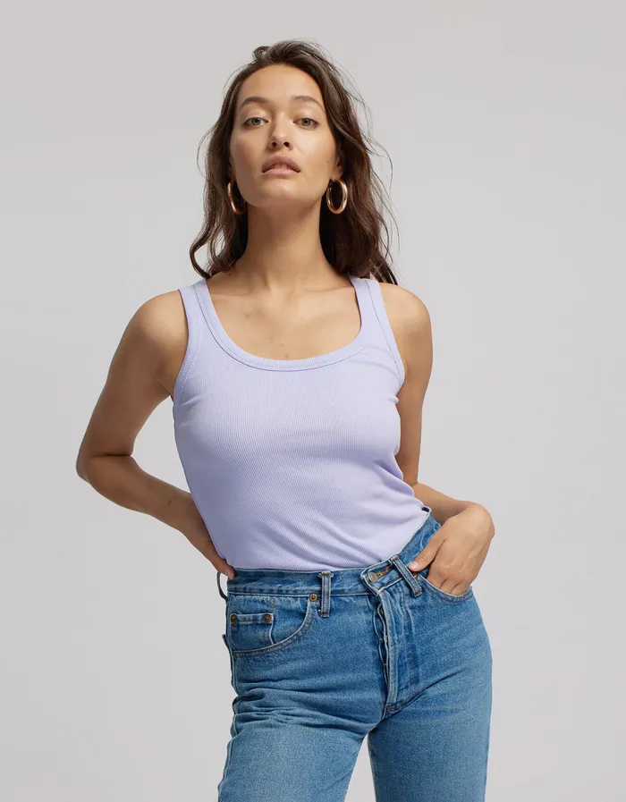 Tank Tops Colorfulstandard Women Women Organic Rib Tank Top 8211 Bubblegum Pink