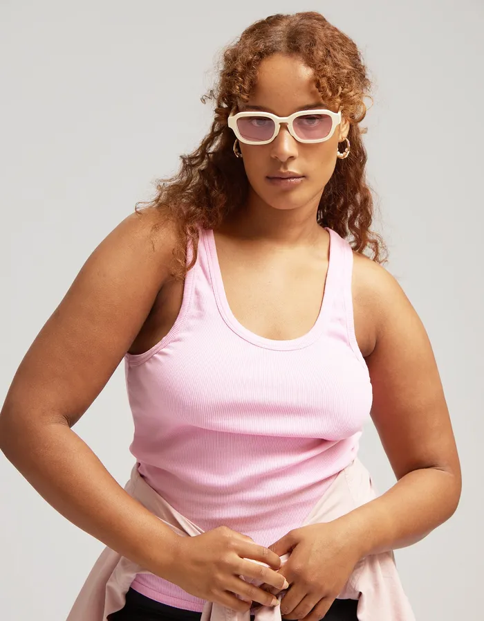Tank Tops Colorfulstandard Women Women Organic Rib Tank Top 8211 Lava Grey