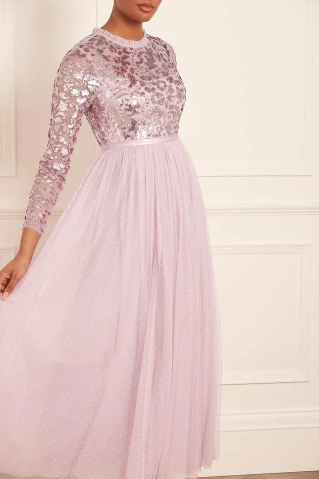 Tempest Bodice Ankle Gown Pink Women Needle and Thread Dresses