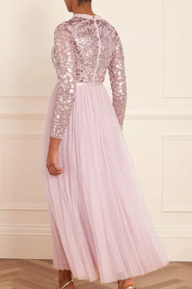 Tempest Bodice Ankle Gown Pink Women Needle and Thread Dresses
