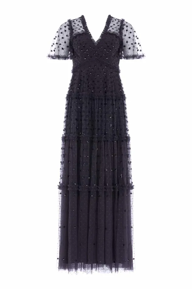 Thea Bodice Ankle Gown Black Women Needle and Thread Dresses