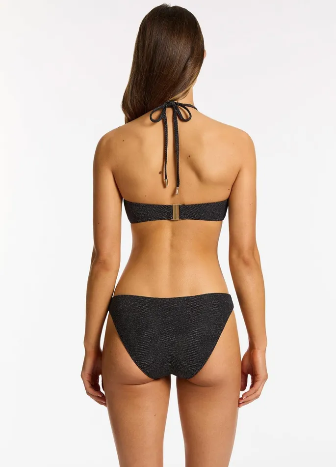 Tirari Nights Hipster Bikini Bottom Black Women JETS Australia Hipster Bikini Bottoms