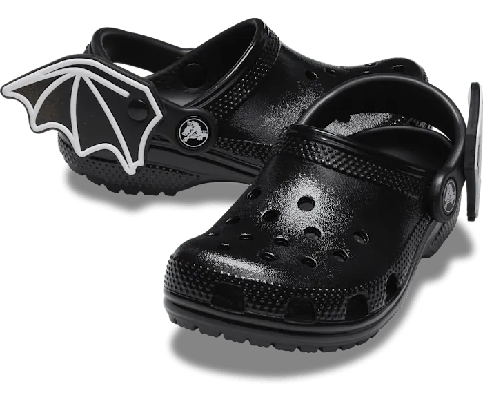 Toddler Classic I AM Bat Clog Black Kids Crocs Clogs
