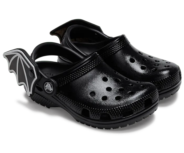 Toddler Classic I AM Bat Clog Black Kids Crocs Clogs