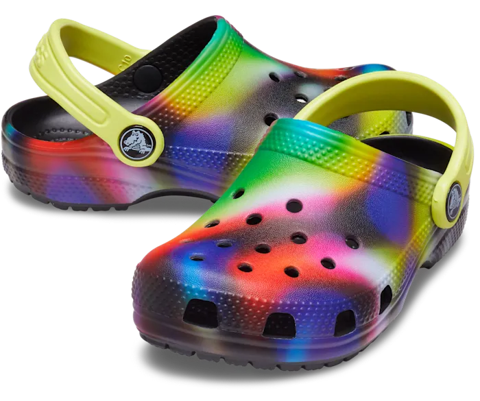 Toddler Classic Solarized Clog Black Multi Kids Crocs Clogs