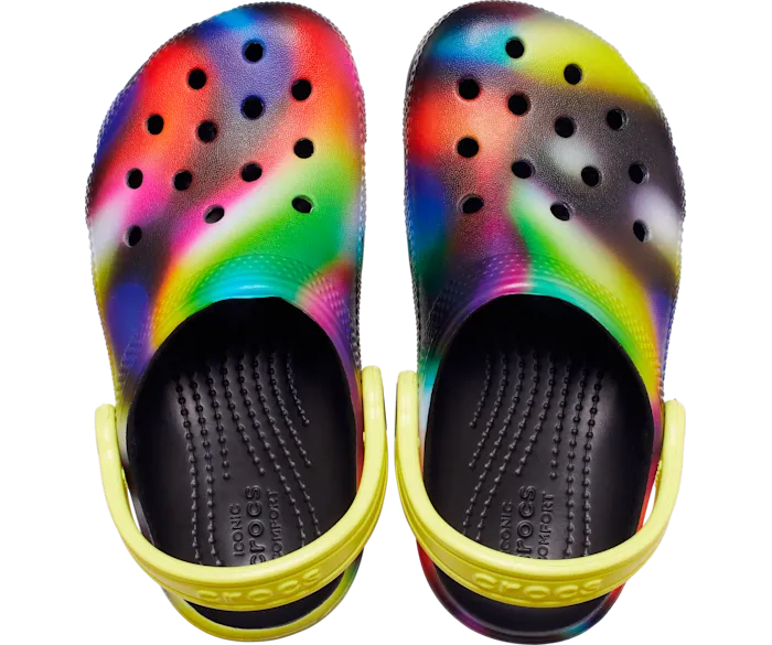 Toddler Classic Solarized Clog Black Multi Kids Crocs Clogs