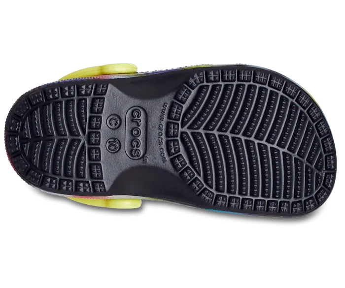 Toddler Classic Solarized Clog Black Multi Kids Crocs Clogs