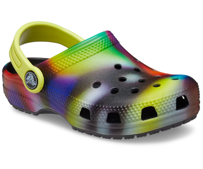 Toddler Classic Solarized Clog Black Multi Kids Crocs Clogs