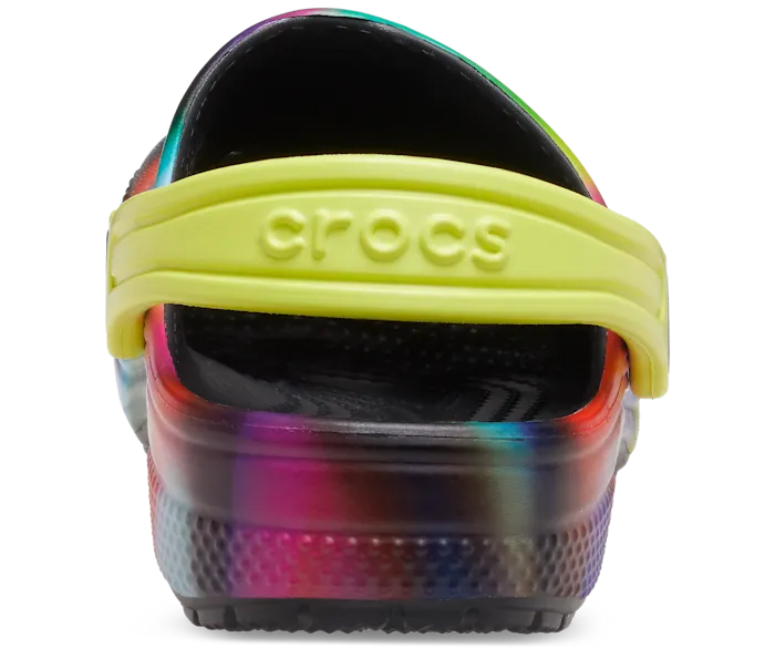 Toddler Classic Solarized Clog Black Multi Kids Crocs Clogs