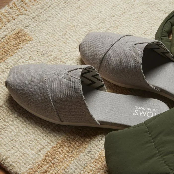 Toms Alpargatas Alpargata Mule Grey Heritage Canvas 8211 Women Toms Alpargatas Alpargata Mule Grey Heritage Canvas 8211 Women
