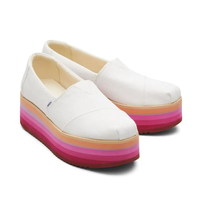 Toms Alpargatas Alpargata Platform Espadrille White Canvas 8211 Women Toms Alpargatas Alpargata Platform Espadrille White Canvas 8211 Women