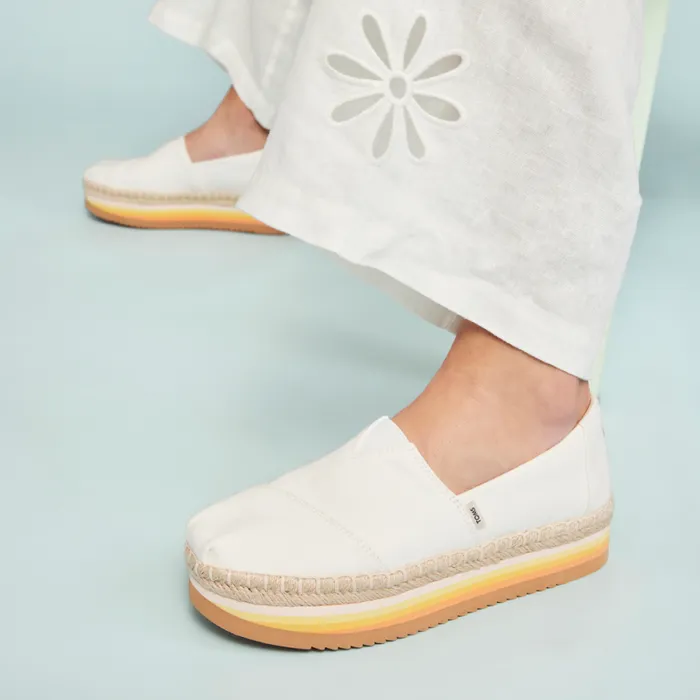 Toms Alpargatas Alpargata Platform Rope High Espadrille White 8211 Women